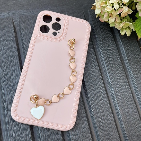 Pink Heart - IPhone Pro Max 12 Phone Case - Picture 1 of 8